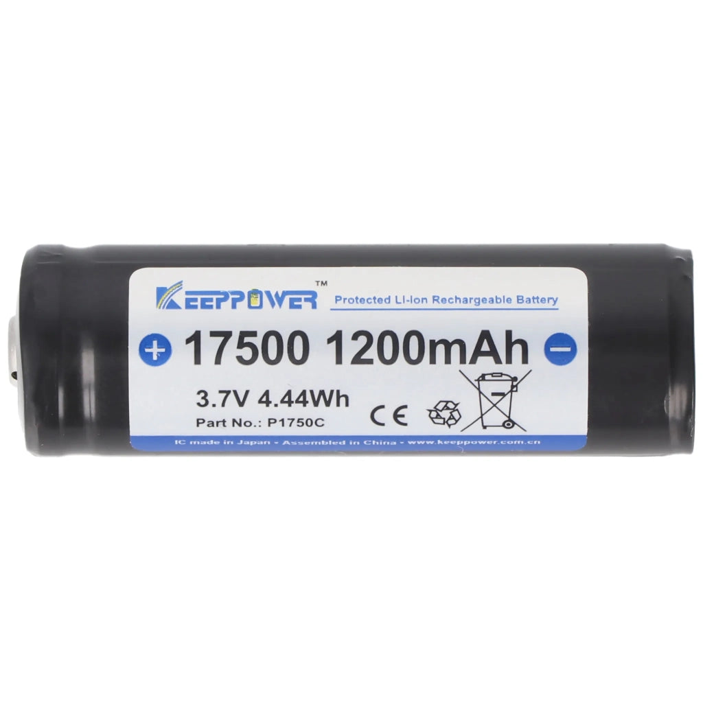 BATTERIA ricaricabile Keeppower 17500 3,6V 1200mAh 5.4A
