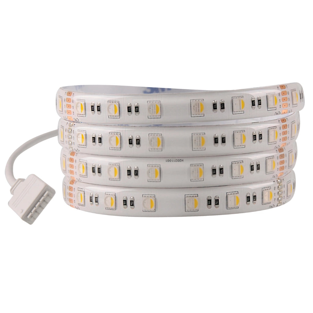 Kit striscia LED 5m 24V RGB+4000K IP65 Polux telecomando RF