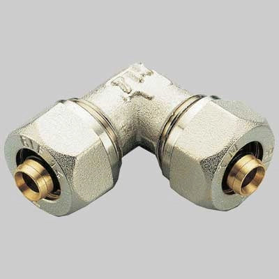 RACCORDO A COMPRESSIONE CURVO DOPPIO TIEMME  20 x 20     TIEMME