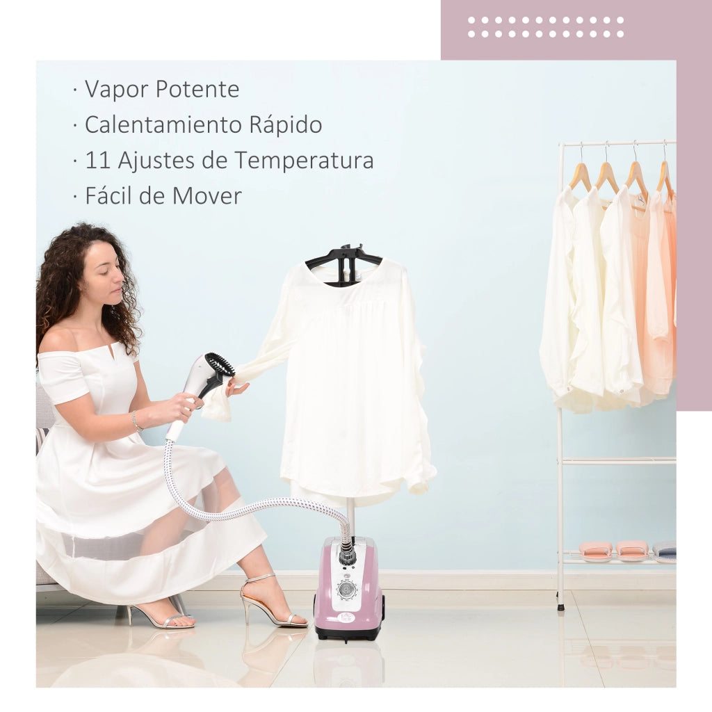 Ferro da stiro a vapore verticale ¨C zephmum ¨C 1800W 1.4L rosa