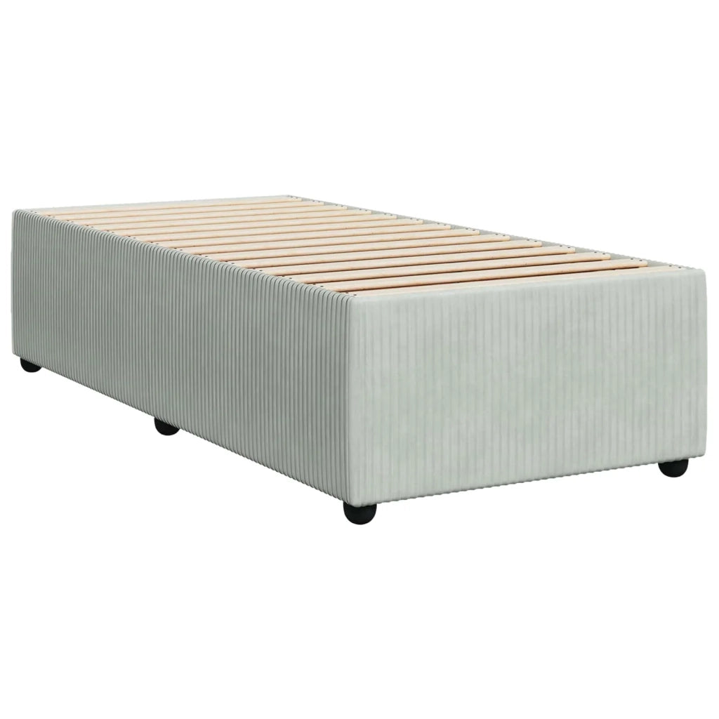 Letto con Box Spring, Materasso e LED Grigio Chiaro 90 x 190 cm 3453245