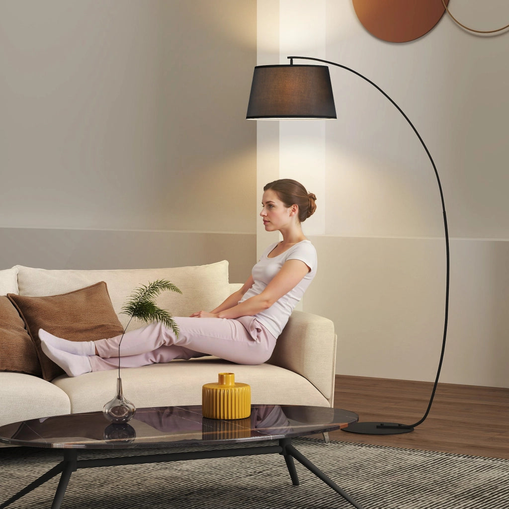 Lampada da terra arco ¨C Minimal ¨C metallo nero