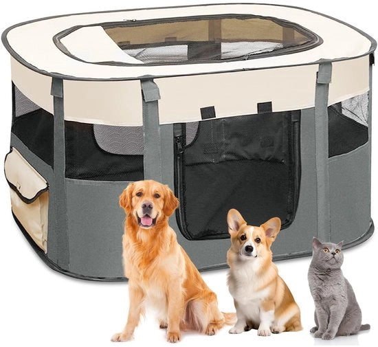 Recinzione per cani portatile - Puppyren M - Box per animali - 300D tessuto Oxford - 80 x 60 x 55 cm