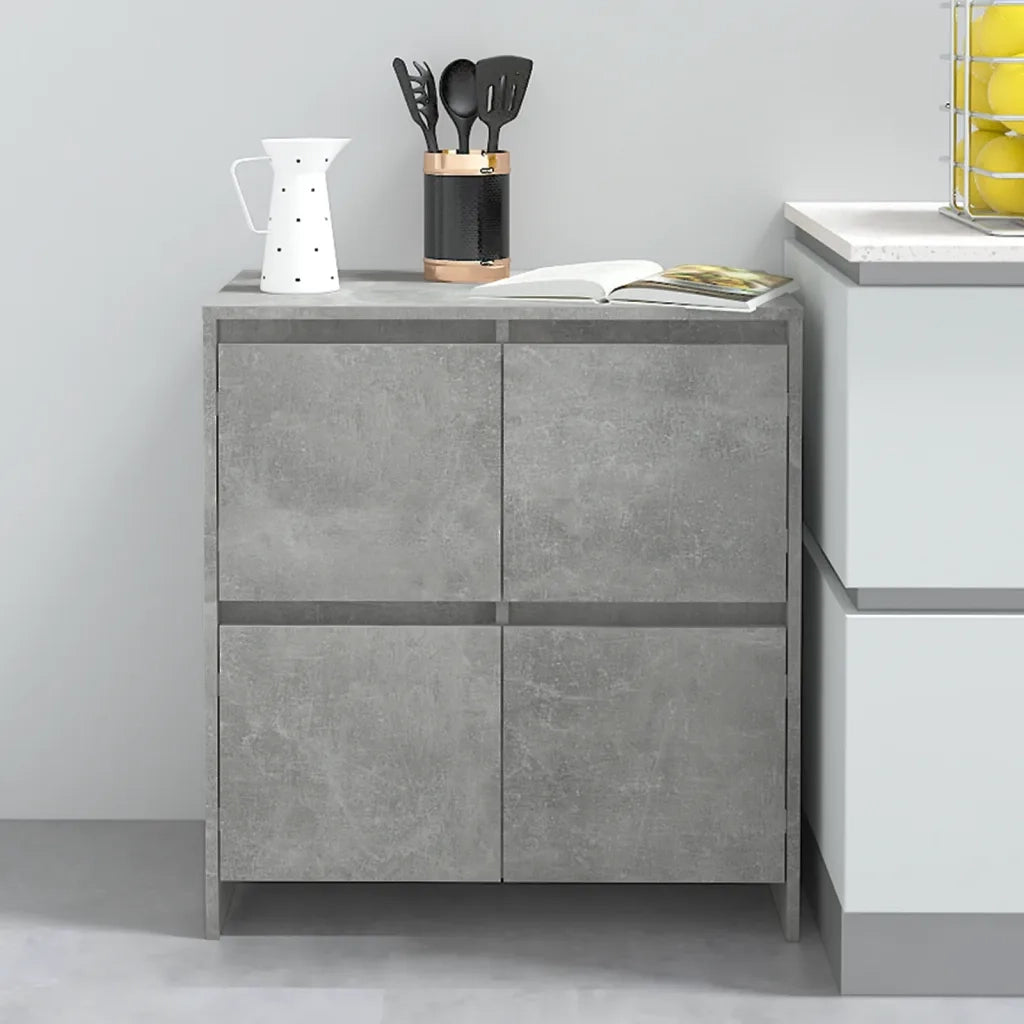 Credenza-Buffet-Armadio da cucina Grigio Cemento 70x41x75 cm in Truciolato 387428