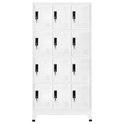 Armadietto con Serratura Bianco 90x45x180 cm in Acciaio 339812