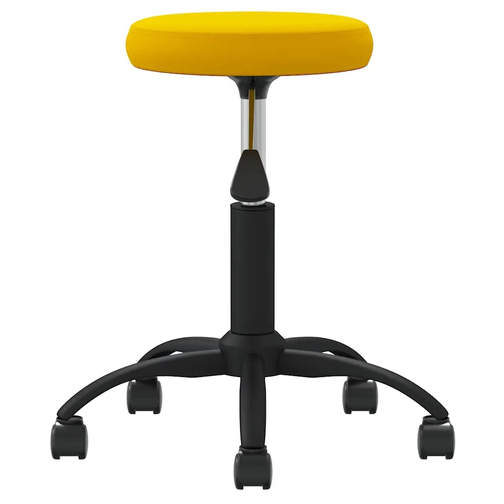Sgabello da Massaggio in Velluto Giallo Senape 3085745