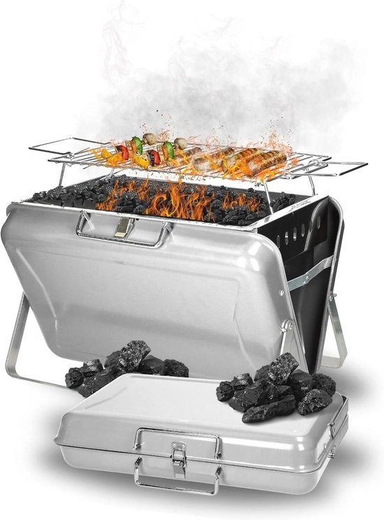 Griglia a carbone portatile - Ideale per 4 persone massime - Griglia mobile per campeggio, picnic o uso domestico