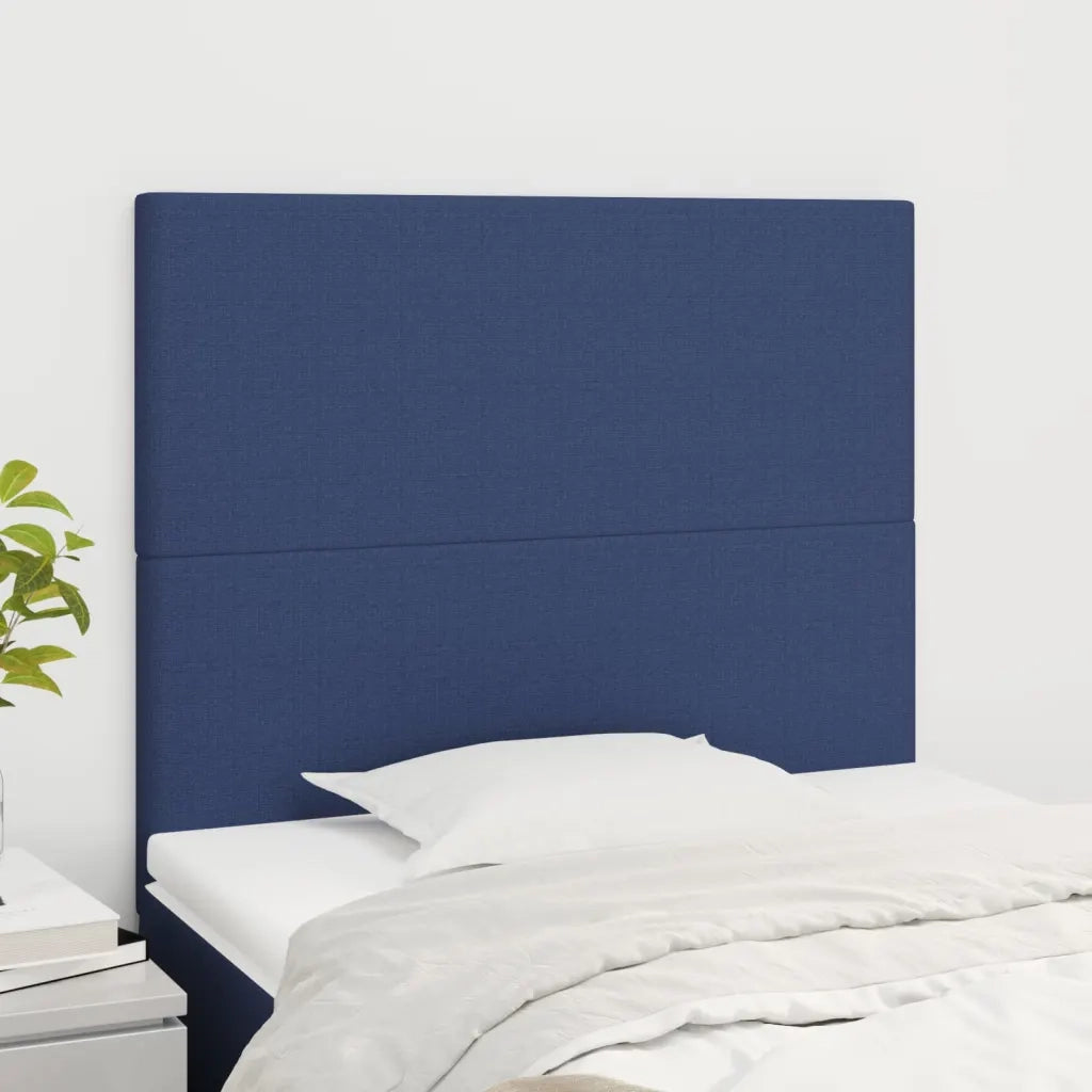 Testiera | Testata Blu 90x5x118/128 cm Tessuto