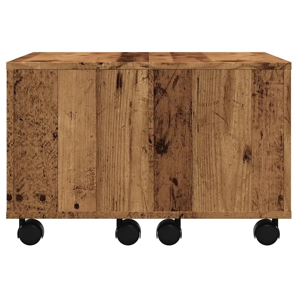 Tavolino da Salotto-Tavolino da soggiorno-Tavolo Legno Antico 60x60x38 cm Legno Multistrato