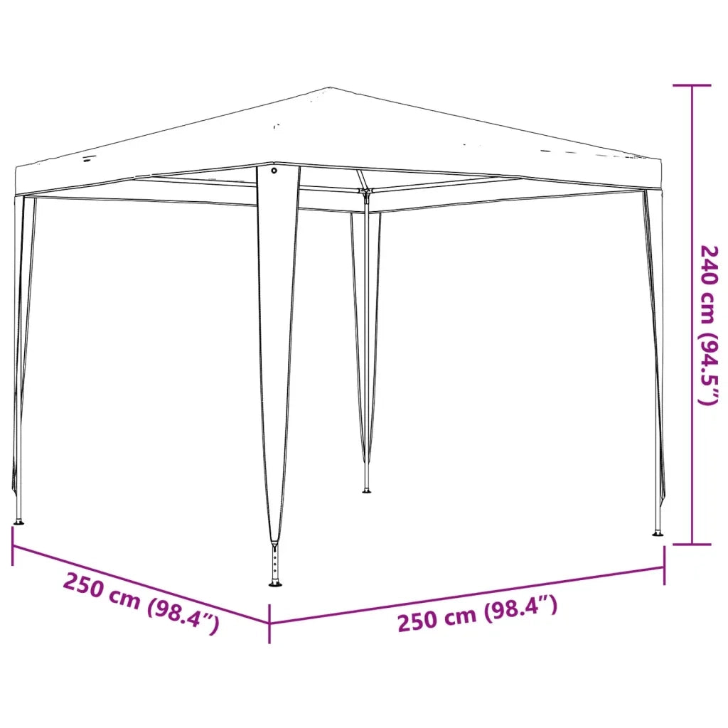 Tenda per Feste-Tenda Gazebo 2,5x2,5 m Blu