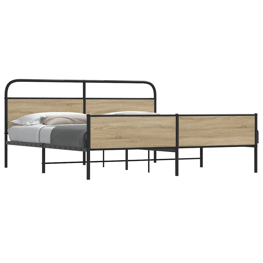 Giroletto senza Materaso in Metallo Rovere Fumo 193x203 cm 3318676