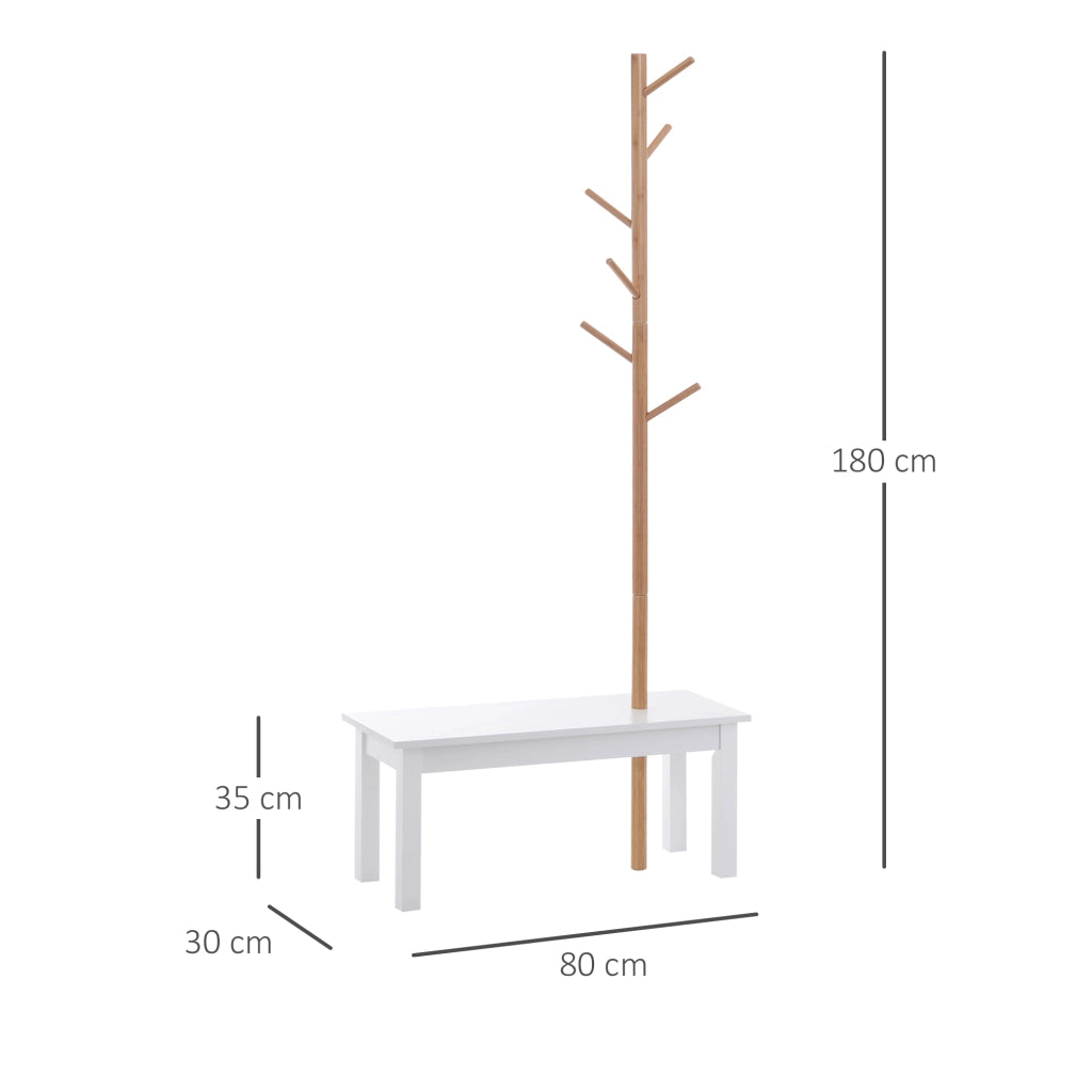 Appendiabiti con panca ¨C Minimal ¨C Bamb¨´ e MDF 80x30x180cm