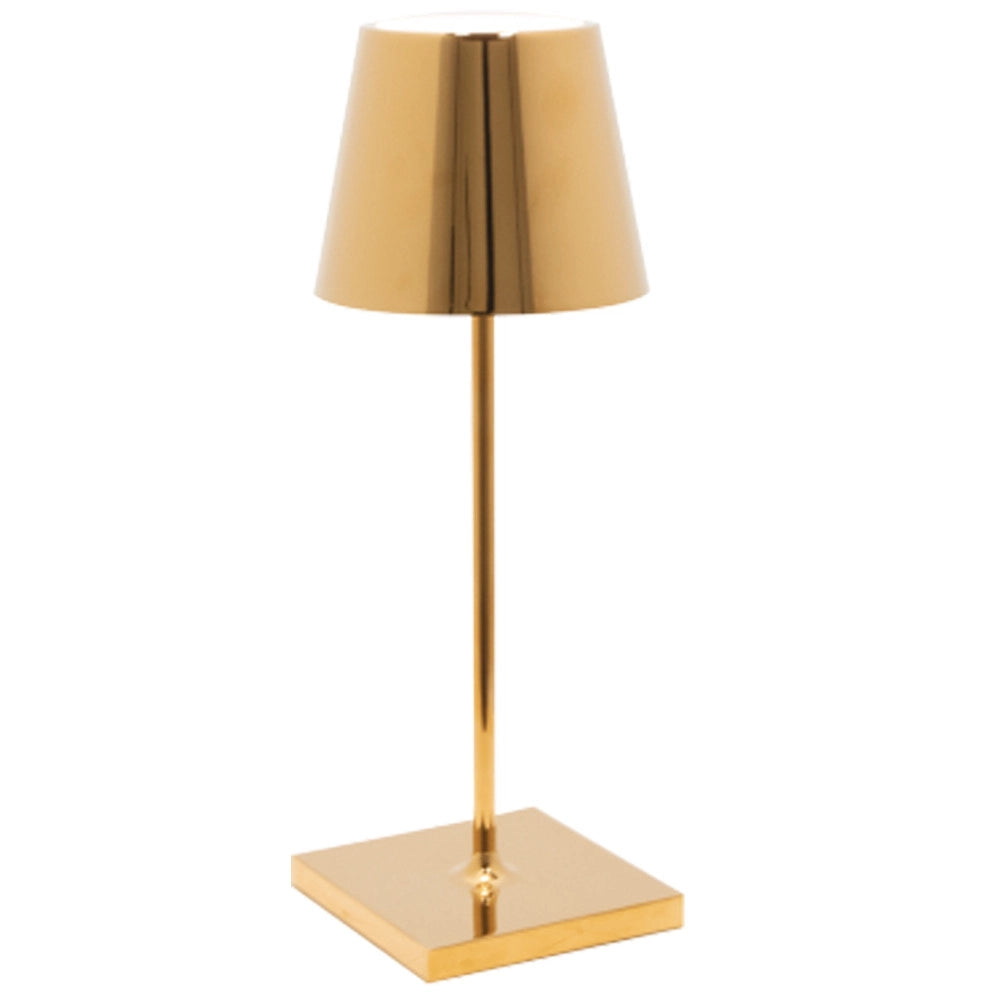 Trade Shop - Lampada Da Tavolo A Led Touch Luce Calda Dimmerabile Batteria Ricaricabile Usb - Oro