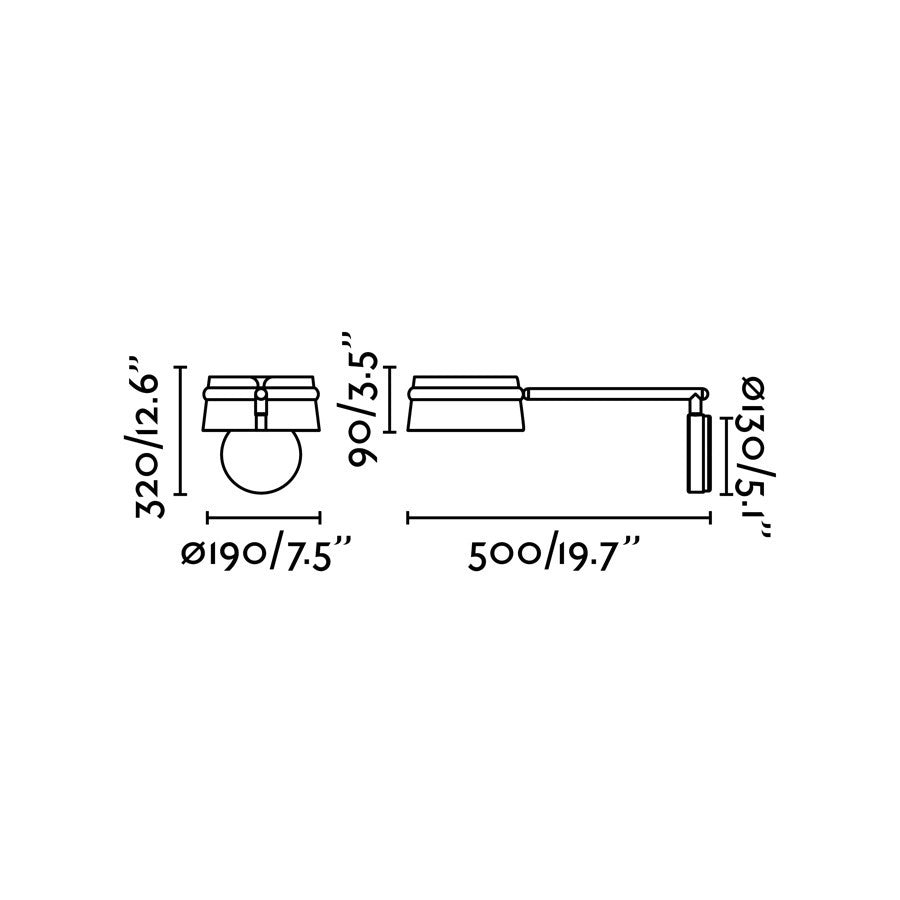 LOOP, Applique con Braccio per Interni, Faro Barcelona