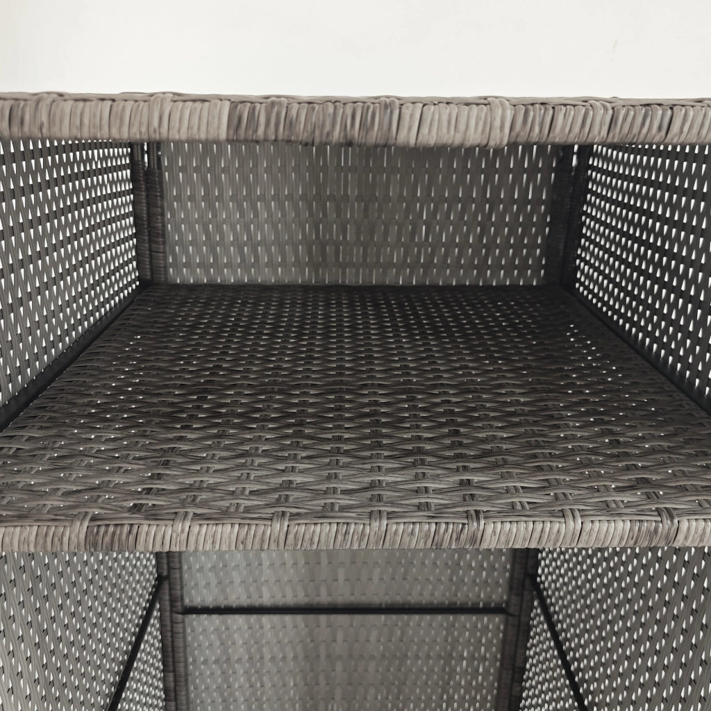 Armadio da Giardino in Polyrattan ¨C Minimal ¨C Grigio, 60x63x120 cm