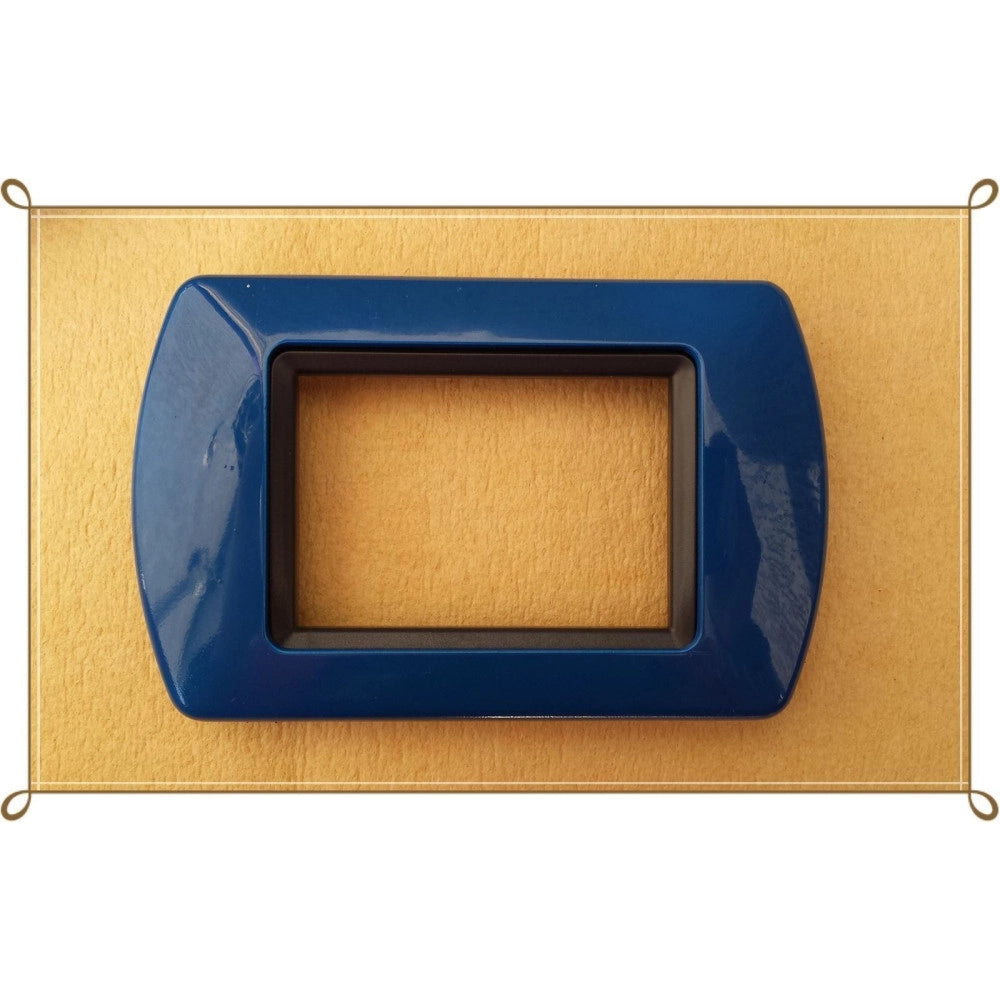 Trade Shop - Placchette Placche In Abs Compatibili Per Serie Living International Placca - Blu Cielo -7 Fori     -