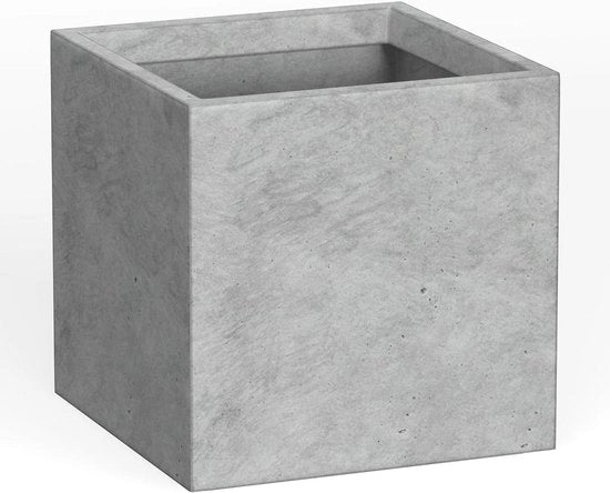 Piantino di Giardino in Cemento Naturale 10x10x10x10 Pollici - Kante Leggero Moderno Quadrato