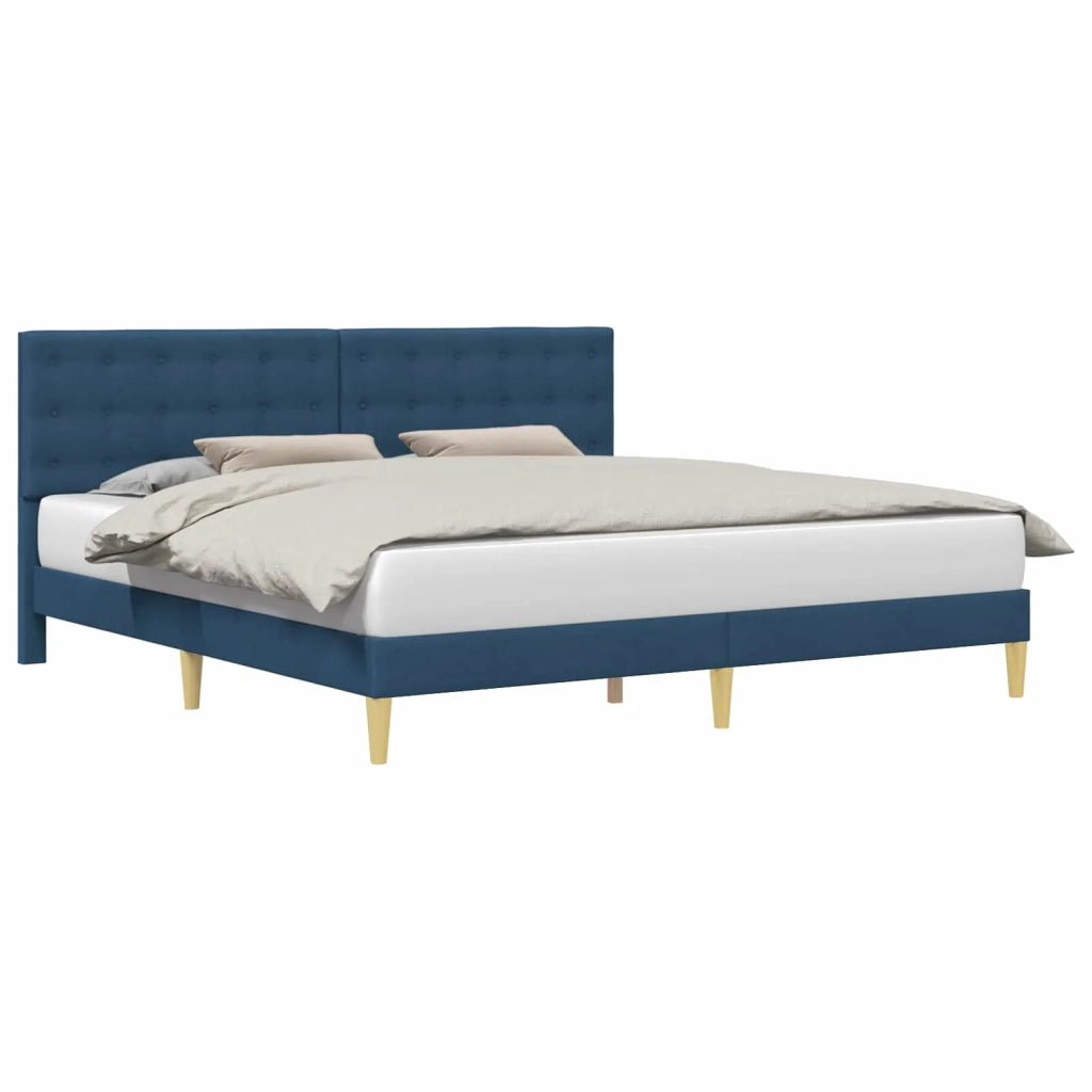 Struttura del letto con testiera-Giroletto Blu 180 x 200 cm Tessuto 349260
