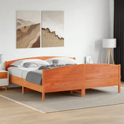 Giroletto senza Materasso-Struttura Letto Marrone Cera 180x200 cm Legno di Pino 425019
