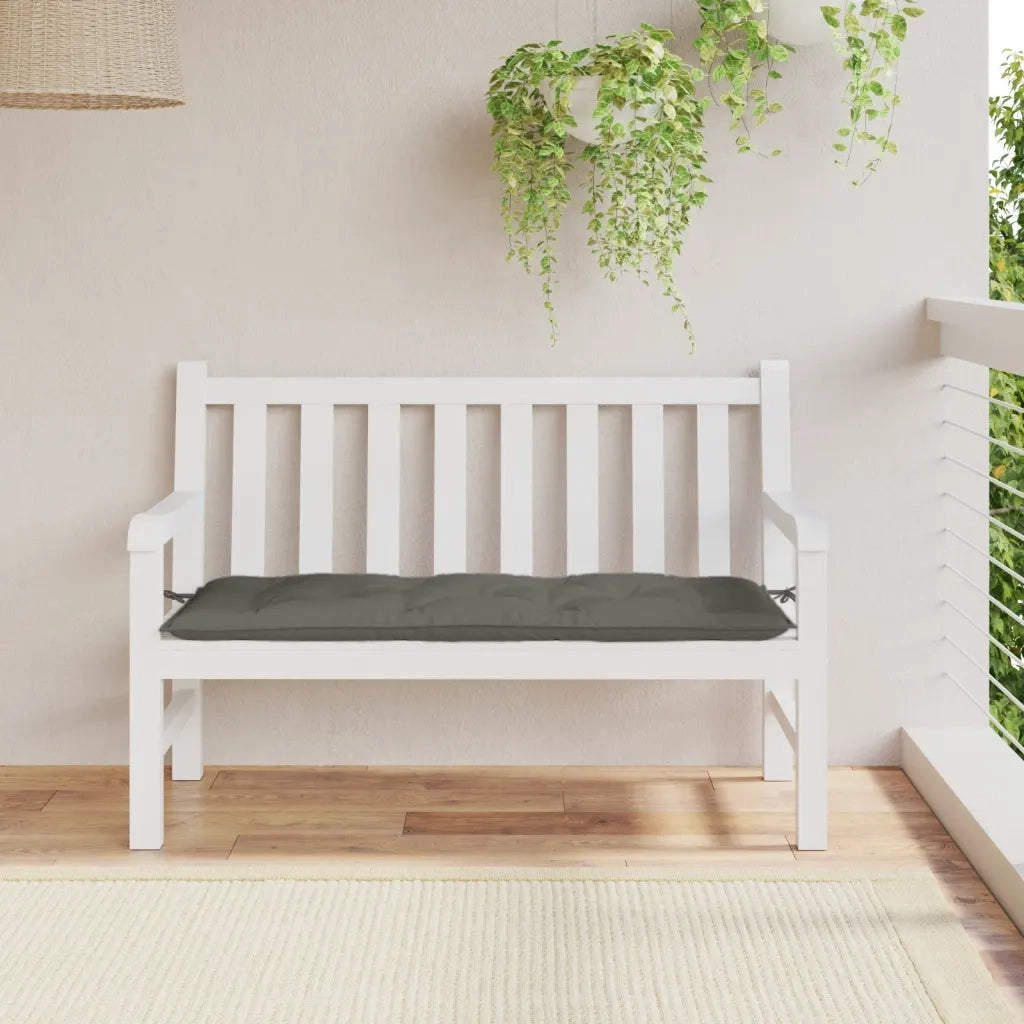 Cuscino Panca Giardino-Cuscini per panchina da esterno Grigio Scuro M¨¦lange 120x50x7 cm Tessuto