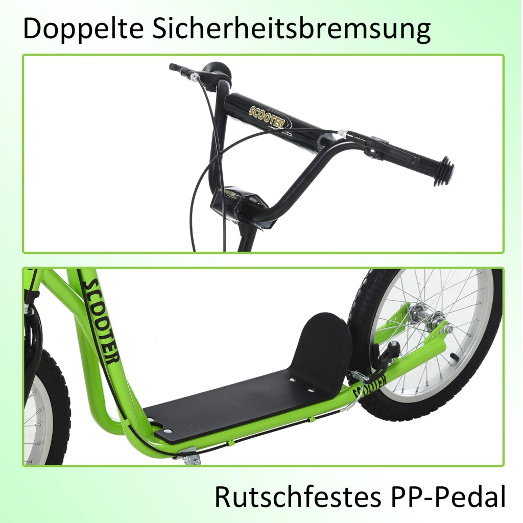 Monopattino per Bambini ¨C zephmum ¨C Verde, Metallico, 16'