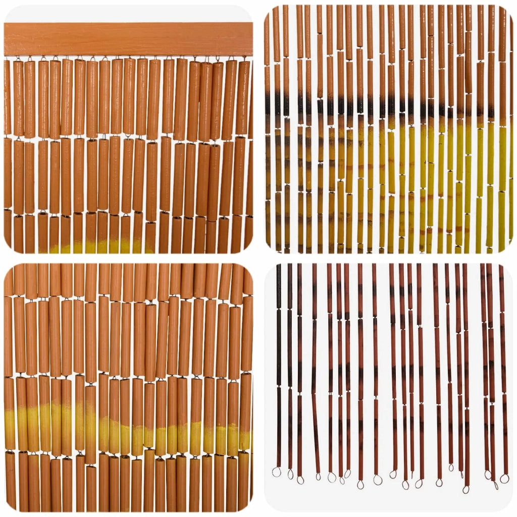 Tenda per Porta Antinsetti multicolore 200 x 90 cm Bambù 42030047