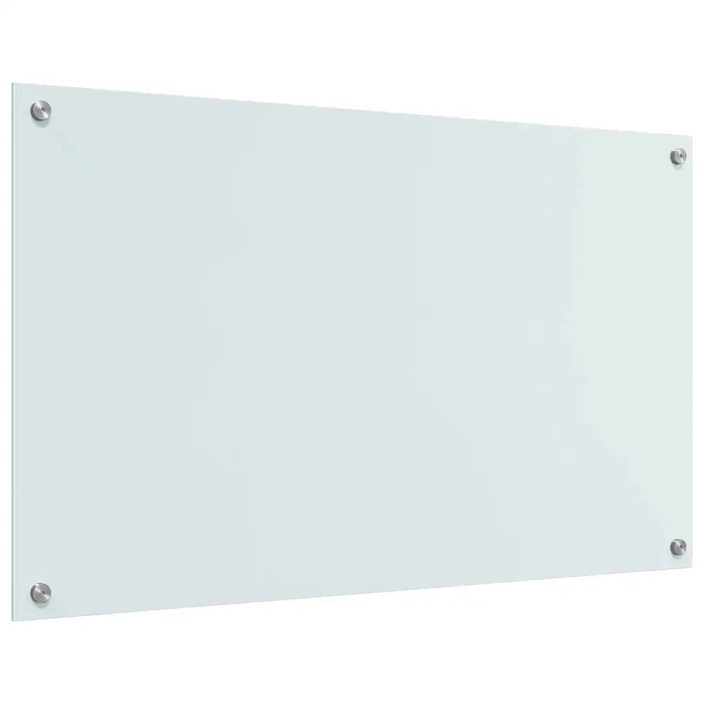 Rivestimento da Cucina 2 pz-Set di 2 Paraschizzi per Cucina Bianco 100 x 60 cm vetro temperato 221691