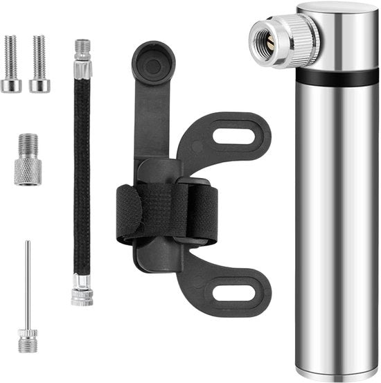 Mini pompa per bicicletta portatile - alluminio - adatta per biciclette e palloni