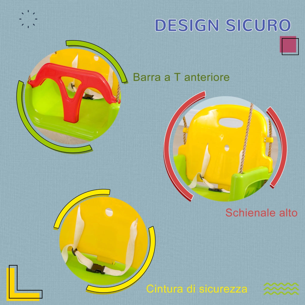 Altalena per Bambini in PP e PE ¨C Minimal ¨C 42x33x120-180 cm
