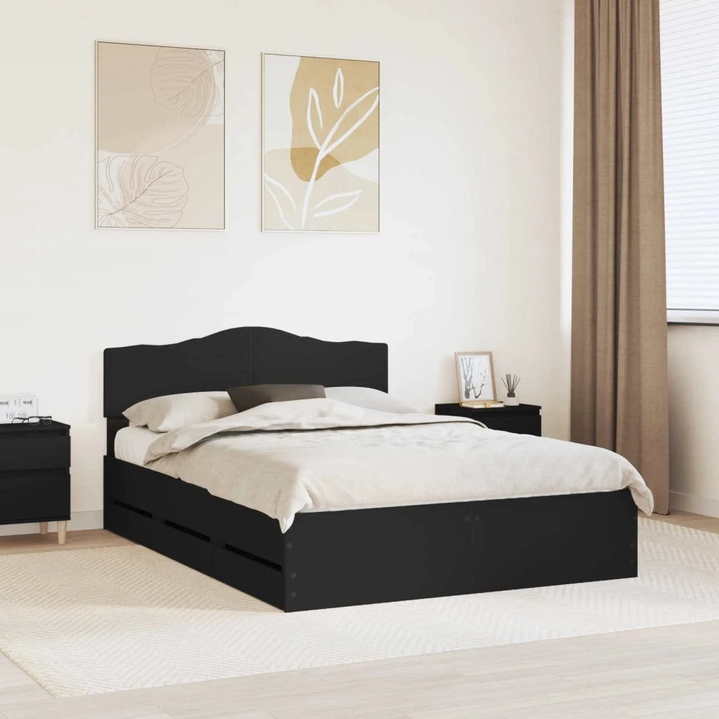Struttura del letto Nero 160 x 200 cm Legno Ingegnerizzato 3412985