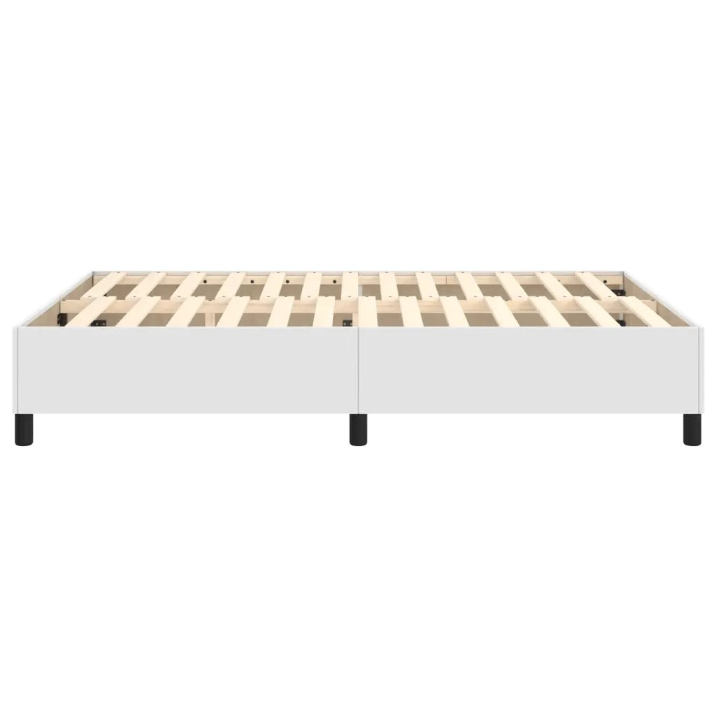 Letto matrimoniale | Letto per adulti | Struttura Letto a Rete a Molle Bianco 140x200 cm in Similpelle