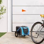 Rimorchio da Bici per Animali Blu e Grigio Oxford e Ferro 93869
