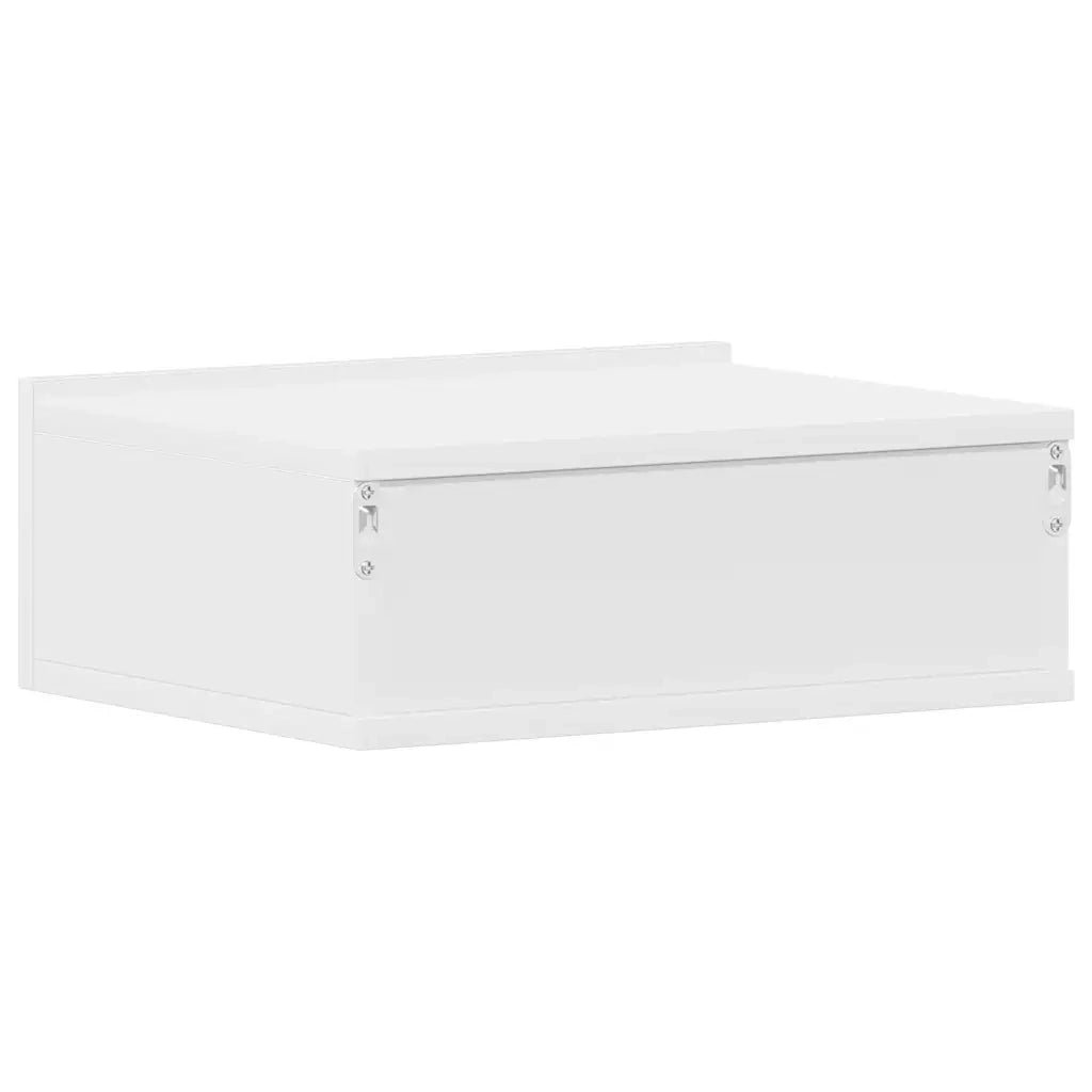 Comodino Pensile-Tavolino da notte Bianco 40x30x15 cm in Legno Multistrato