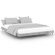 Letto matrimoniale | Letto per adulti | Giroletto Grigio Cemento 120x200 cm in Legno Multistrato