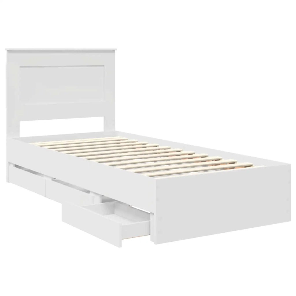 Struttura del letto Bianco 75 x 190 cm Legno Ingegnerizzato 3410214