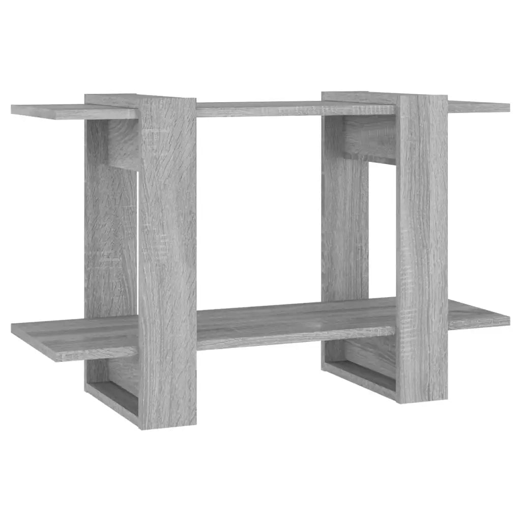 Libreria Divisorio-Scaffale per Libri-Mobile di Stoccaggio Grigio Sonoma 80x30x51 cm
