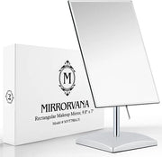 Specchio da toeletta da appendere - specchio per trucco - specchio piccolo - specchio da bagno - 18x25 cm - argento