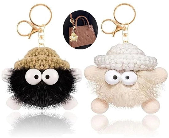 Set di 2 Orecchioni per Chiavi in Piuma - Decorazioni Personalizzabili - Accessori per Portamonete e Borse - Design Carino - Accessori per Orecchioni per Chiavi