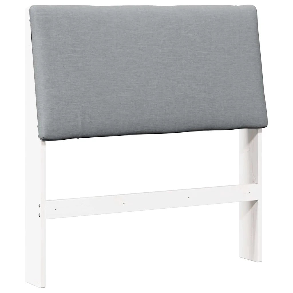 Testiera | Testata imbottita Grigio chiaro 100 cm Pino massello