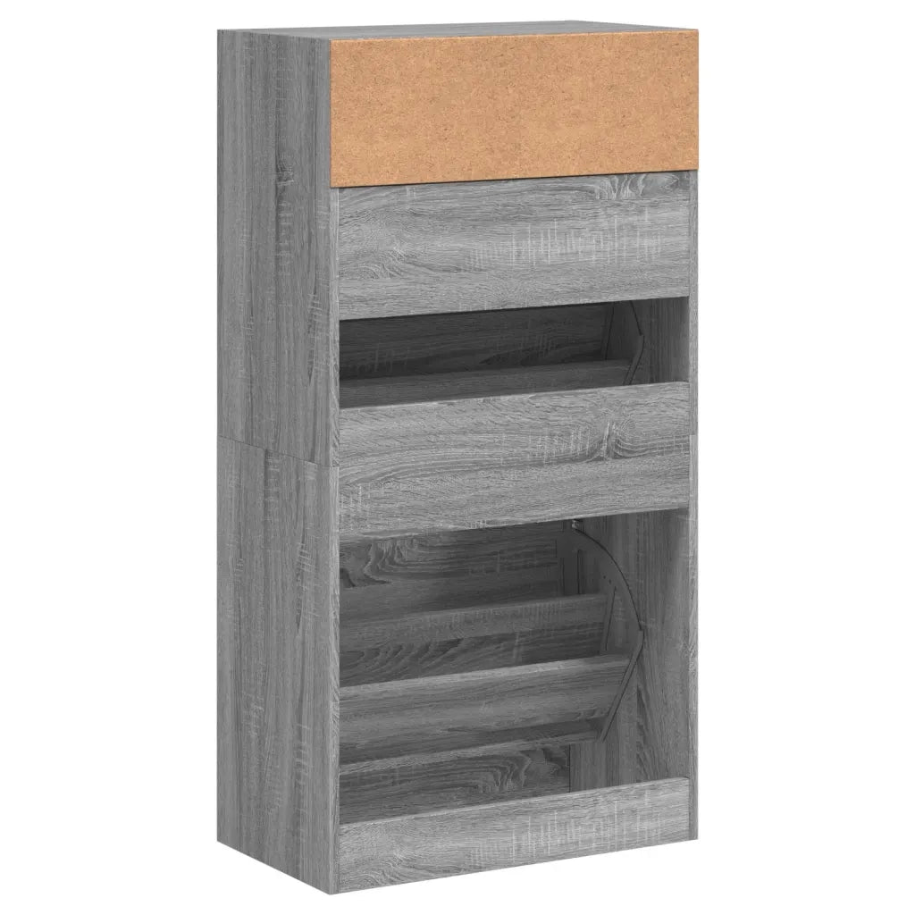 Scarpiera | Mobile per scarpe Grigio Sonoma 60x34x116 cm in Legno Multistrato