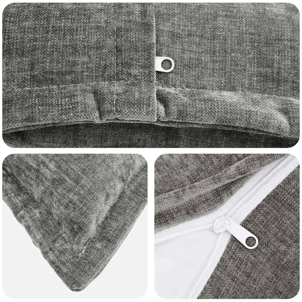 Federa 6 pz HOUTEN Grigio Scuro 40 x 60 cm Tessuto Chenille 917547