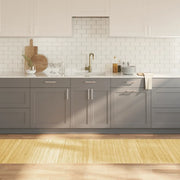 Tappeto Rettangolare Natura Chiaro 80x500 cm in Bambù 376795