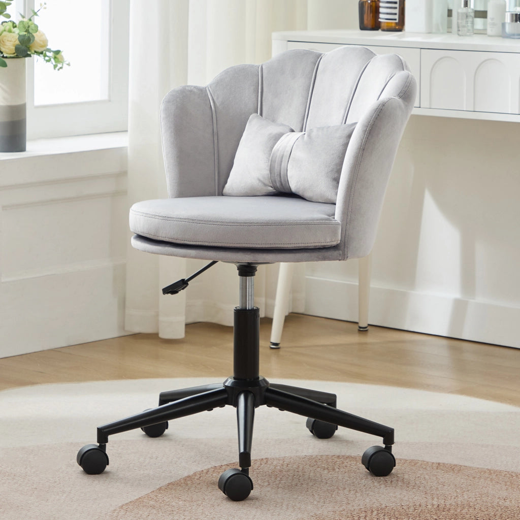 Poltrona Design ¨C MINIMAL ¨C Tessuto, Schienale a Petalo, Cuscino Lombare, Regolabile
