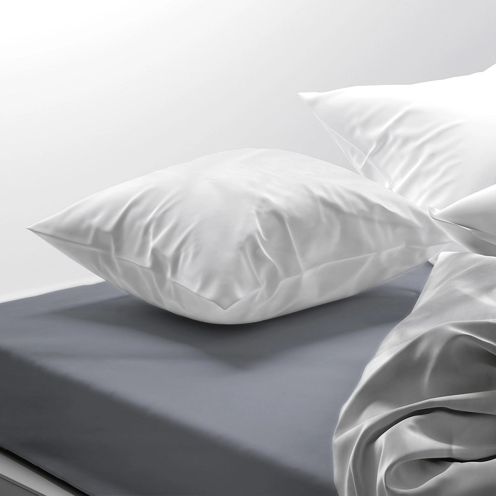 Lenzuolo letto sotto con angoli 100% puro cotone Made in Italy tinta unita Grigio - 1 Piazza