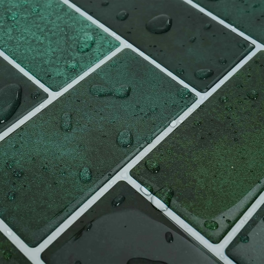 Piastrella a Spina di Pesce 20 pcs Verde Scuro 30 x 30 cm 42046190