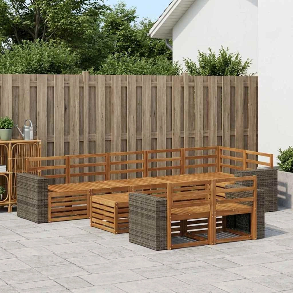 Set divani Legno di Acacia Massello 3384545