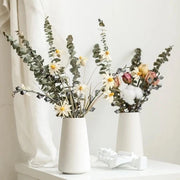 Vaso ceramico bianco, decorazione moderna per la casa, vaso per pampas, stile boho scandinavo, per matrimonio, tavola da pranzo decorativa bianca, abitare (bianco)