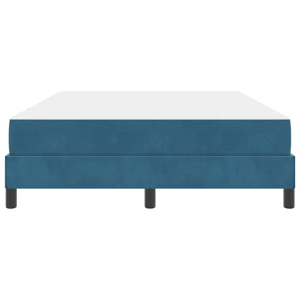 Letto matrimoniale | Letto per adulti | Letto a molle con materasso Blu Scuro 140 x 190 cm Tessuto