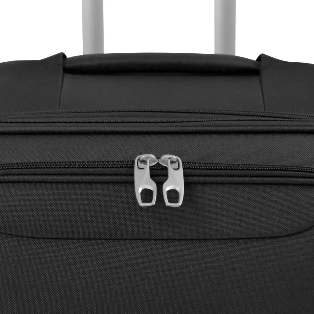 3 pz Set di Valigie Trolley Morbide Nere 91315