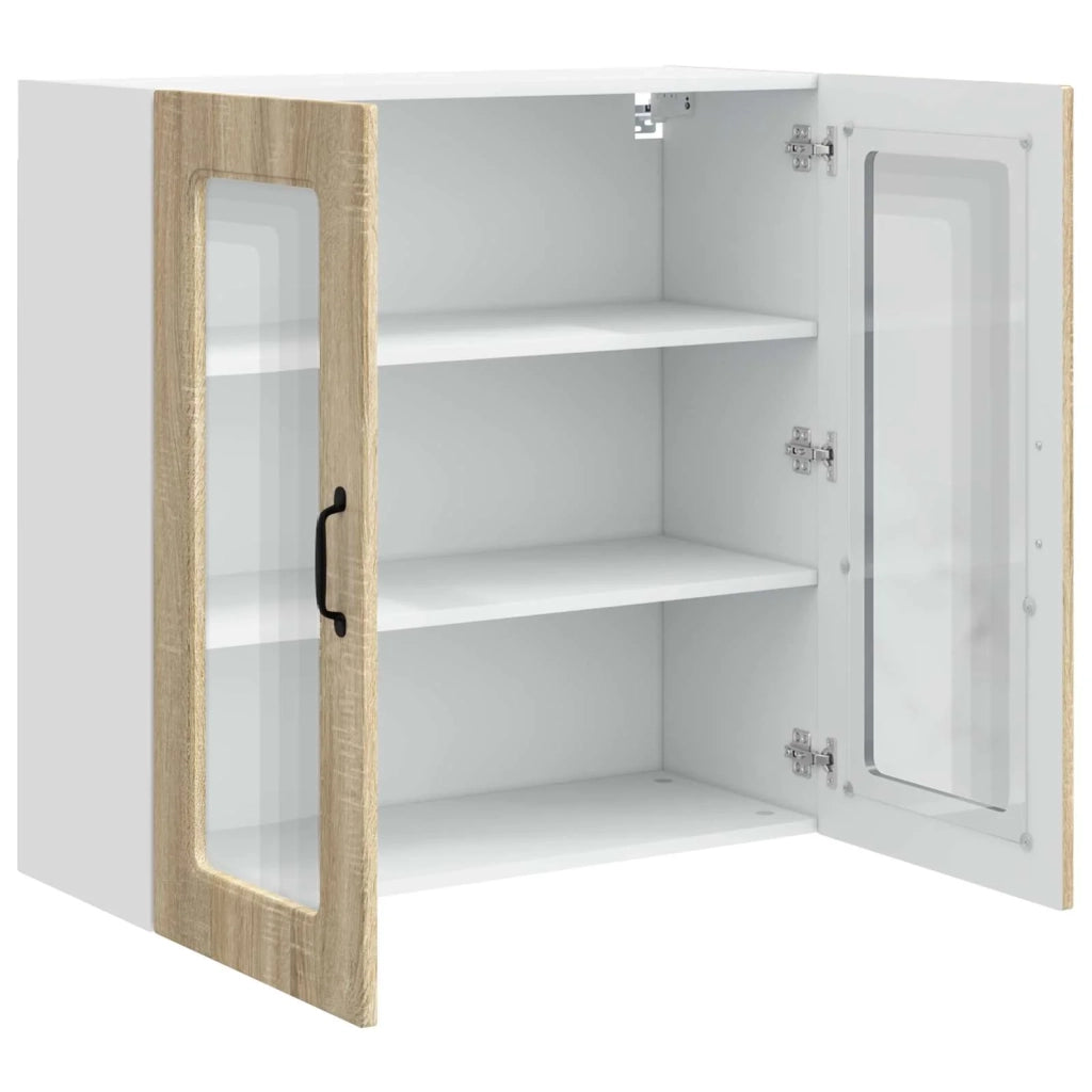 Mobile da cucina moderno con ampio spazio contenitivo 80 x 31 x 80 cm realizzato in legno composito di rovere Sonoma 02_0053745